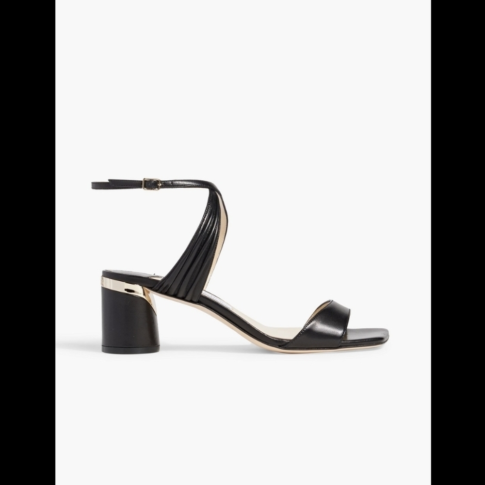 BNIB Jimmy Choo Black and Gold Sandals - Picture 14 of 14